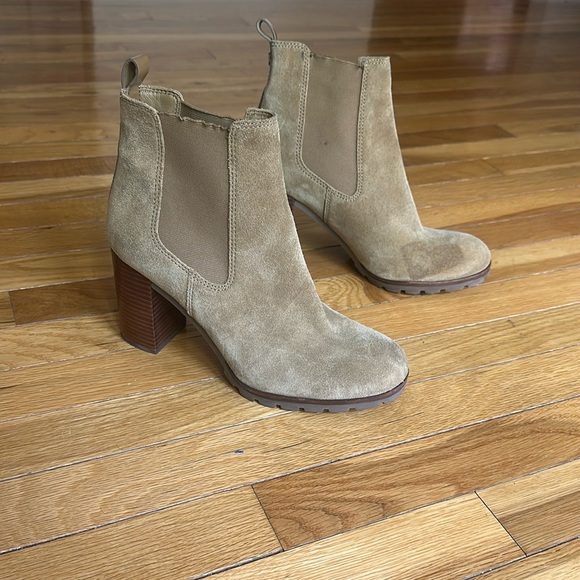 Tory Burch Shoes - Tory Burch Stafford Women's Tan Suede Ankle Boots size 10